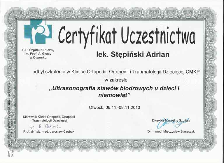 certyfikat bioderka dzieciece